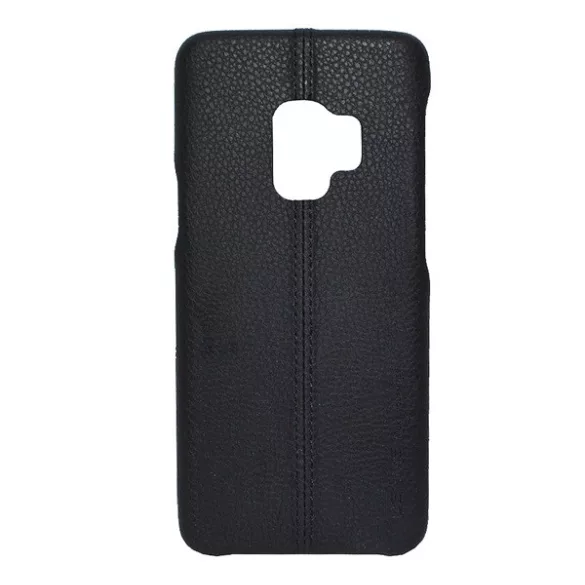 HUSĂ! - USAMS JOE plastic protecțiede telefon (efect de piele, model de cusături) negru Samsung Galaxy S9 (SM-G960)