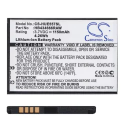   Baterie CAMERON SINO Li-Ion (3.7V/1150mAh, compatibil cu Huawei HB434666RAW) NEGRU