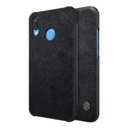   HUSĂ! - NILLKIN QIN husă în picioare, efect de piele (FLIP, deschidere laterală, titular de card de credit) negru Huawei P20 Lite