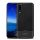 Husă silicon pentru telefon (rezistent la impact mediu, efect de piele, periat) negru Huawei P20 Husă silicon pentru telefon (rezistent la impact mediu, efect de piele, periat) negru Huawei P20