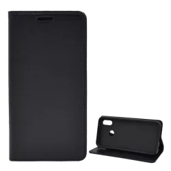   HUSĂ! - Husă stativă cu efect de piele (FLIP, deschidere laterală, funcție de suport pentru birou) negru Huawei P20 Lite