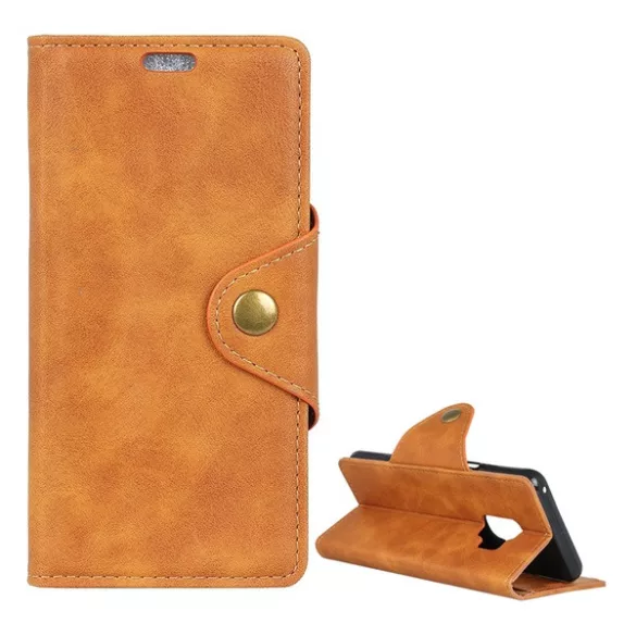 HUSĂ! - Husă stativă, efect piele (FLIP, deschidere laterală, suport desktop, model efect piele, premium) BARNA Samsung Galaxy S9 (SM-G960)