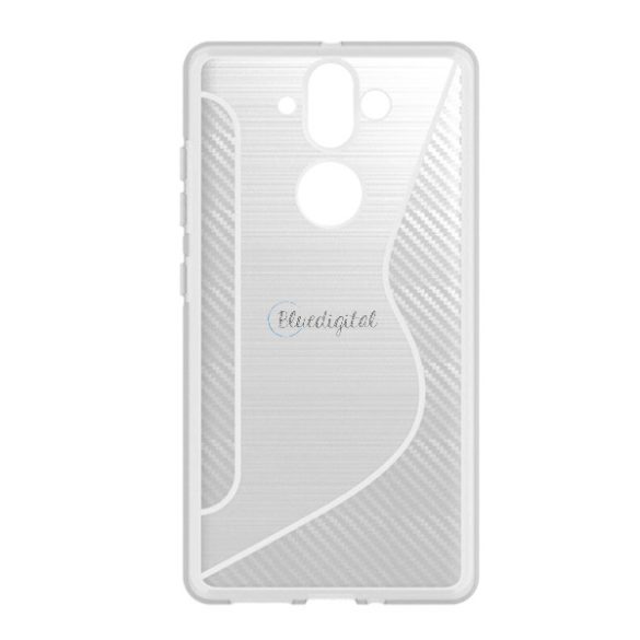 Protectie din silicon pentru telefon (S-line, model carbon) TRANSPARENT Nokia 9