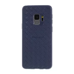   HUSĂ! - Protectie de telefon din silicon (efect piele, model impletit) ALBASTRU Samsung Galaxy S9 (SM-G960)