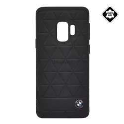   HUSĂ! - CG MOBILE BMW HEXAGON protectie telefon din plastic (acoperire din piele naturala, model triunghi) NEGRU Samsung Galaxy S9 (SM-G960)