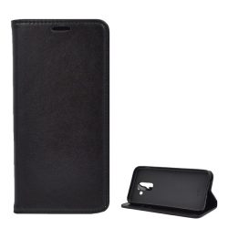   Husă stativă cu efect de piele (FLIP, deschidere laterală, desktop) negru Samsung Galaxy A6+ (2018) SM-A605F