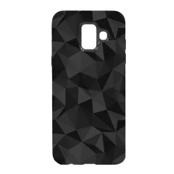   HUSĂ! - Husă de telefon din silicon (3D, model diamant) negru Samsung Galaxy A6 (2018) SM-A600F
