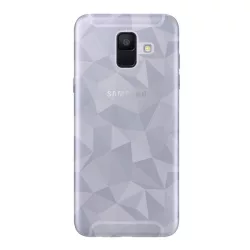   HUSĂ! - Protectie din silicon pentru telefon (3D, model romb) TRANSPARENT Samsung Galaxy A6 (2018) SM-A600F