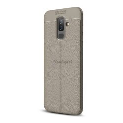   Protectie din silicon pentru telefon (rezistenta la impact mediu, efect piele, model de cusaturi) GRI Samsung Galaxy A6+ (2018) SM-A605F
