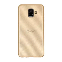   HUSĂ! - Protector de telefon din silicon (model carbon) GOLD Samsung Galaxy A6 (2018) SM-A600F