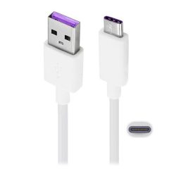   HUAWEI AP71 cablu de date (USB - Tip-C, 5A, încărcător rapid, 100cm) ALB