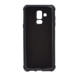   Husă silicon pentru telefon (rezistent la impact mediu, bubble heel, lucios) negru Samsung Galaxy A6+ (2018) SM-A605F