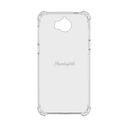   HUSĂ! - Protectie din silicon pentru telefon (rezistenta la impact mediu, colt cu perna de aer) TRANSPARENT Huawei Y5 (2017)