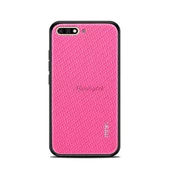   HUSĂ! - Protectie telefon din plastic MOFI HONOR (cadru silicon, spate cu efect piele, model impletit) MAGENTA Huawei Y6 (2018)