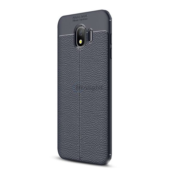 HUSĂ! - Protectie din silicon pentru telefon (rezistenta medie la impact, efect piele, model de cusaturi) ALBASTRU INCHIS Samsung Galaxy J4 (2018) SM-J400F