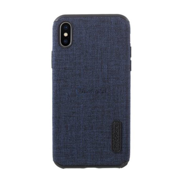 Protectie din silicon pentru telefon (acoperire textila) ALBASTRU INCHIS Apple iPhone X 5.8, Apple iPhone XS 5.8