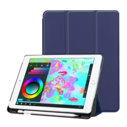   Husă stativă, efect piele (FLIP activ, deschidere laterală, suport desktop TRIFOLD, suport Apple Pencil) BUTTONS Apple IPAD 9.7 (2017) , Apple IPAD 9.7 (2018)