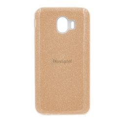   HUSĂ! - Protectie de telefon din silicon (interior din plastic, spate lucios) GOLD Samsung Galaxy J4 (2018) SM-J400F
