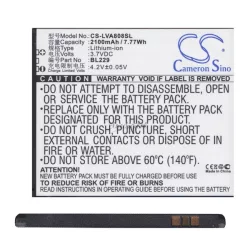   Baterie CAMERON SINO Li-Ion (3.7V/2100mAh, compatibil cu Lenovo BL229) NEGRU