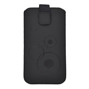 DEKOCASE husă în picioare (model rotund, velcro extras, clemă pentru curea, universal, dimensiune 5,8") NEGRU