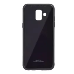   HUSĂ! - Protectie din plastic pentru telefon (rezistenta la impact mediu, spate din sticla) NEGRU Samsung Galaxy A6 (2018) SM-A600F