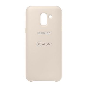 Protector de telefon din plastic SAMSUNG (dublu strat, cauciucat) GOLD Samsung Galaxy J6 (2018) SM-J600F