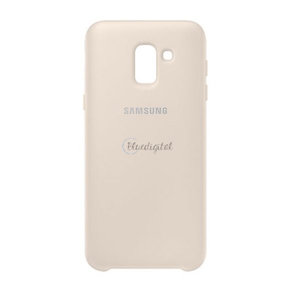 Protector de telefon din plastic SAMSUNG (dublu strat, cauciucat) GOLD Samsung Galaxy J6 (2018) SM-J600F