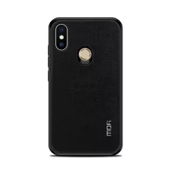   HUSĂ! - Protectie telefon din plastic MOFI BRIGHT SHIELD (cadru silicon, spate textil) NEGRU Xiaomi Mi 8 SE