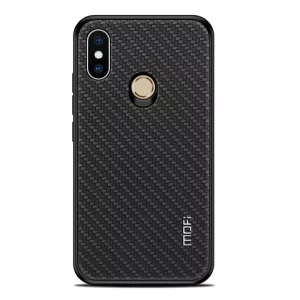 HUSĂ! - MOFI HONOR protecțiede telefon din plastic (cadru din silicon, spate cu efect de piele, model împletit) negru Xiaomi Mi 8 SE