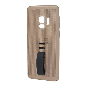 HUSĂ! - Protectie din plastic pentru telefon (silicon cauciucat, perforat) GOLD Samsung Galaxy S9 (SM-G960)