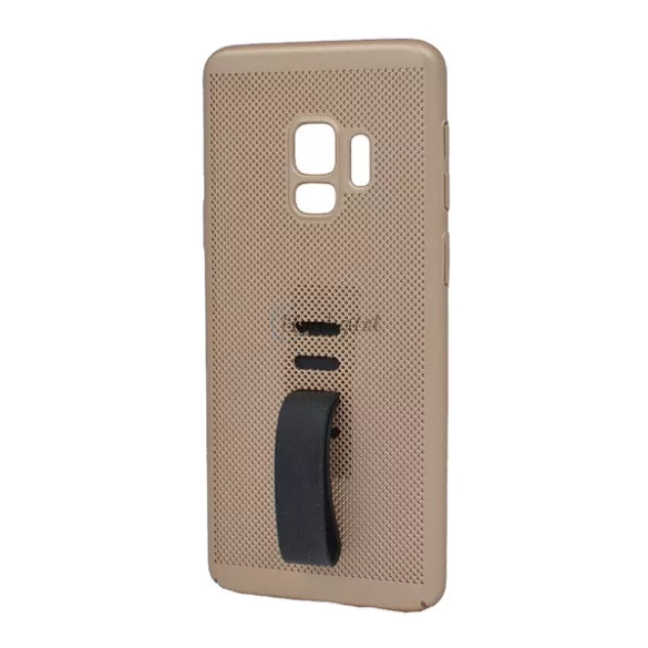 HUSĂ! - Protectie din plastic pentru telefon (silicon cauciucat, perforat) GOLD Samsung Galaxy S9 (SM-G960)