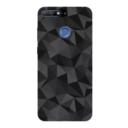   HUSĂ! - Protectie din silicon pentru telefon (3D, model diamant) NEGRU Huawei Y6 Prime (2018)