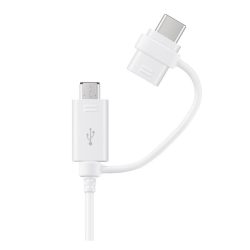  SAMSUNG cablu de date USB - microUSB/Type-C (doar încărcare Type-C, 150cm) ALB