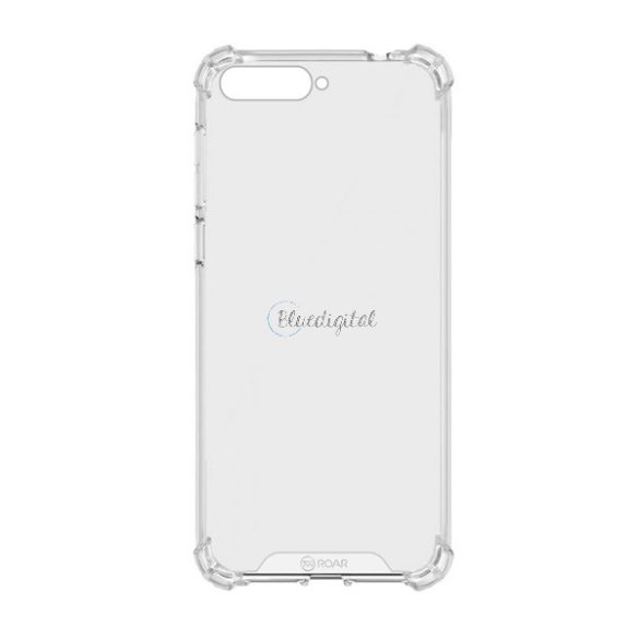 Protectie de telefon din plastic ROAR JELLY ARMOR (cadru din silicon, rezistenta medie la impact, colt cu perna de aer) TRANSPARENT Huawei Y6 (2018)