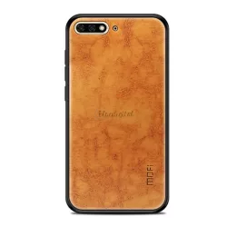   HUSĂ! - Protectie de telefon din plastic MOFI (cadru silicon, spate cu efect piele) MARO Huawei Y6 (2018)