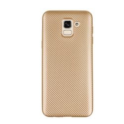   HUSĂ! - Husă silicon pentru telefon (model de carbon) AUR Samsung Galaxy J6 (2018) SM-J600F