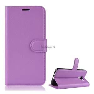 HUSĂ! - Husă stativă, efect piele (FLIP, deschidere laterală, desktop, premium) LILA Samsung Galaxy J6 (2018) SM-J600F