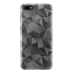   HUSĂ! - Protectie de telefon din silicon (3D, model diamant) TRANSPARENT Huawei Y5 2018 (Y5 Prime 2018)