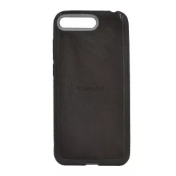   HUSĂ! - Protectie de telefon din silicon (interior din plastic, spate lucios) NEGRU Huawei Y6 (2018)