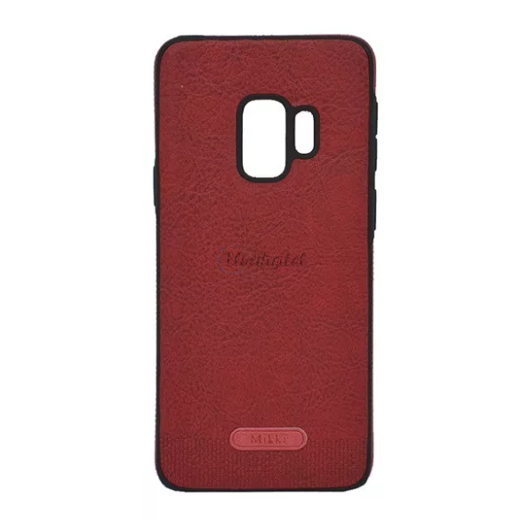 HUSĂ! - Protectie din silicon pentru telefon (ultra-subtire, rezistenta medie la impact, efect piele) ROSIU Samsung Galaxy S9 (SM-G960)