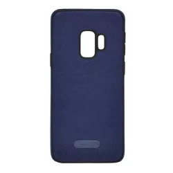   HUSĂ! - Husă silicon pentru telefon (ultra subțire, rezistent la impact mediu, efect de piele) albastruSamsung Galaxy S9 (SM-G960)