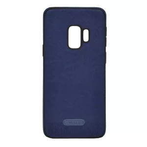 HUSĂ! - Husă silicon pentru telefon (ultra subțire, rezistent la impact mediu, efect de piele) albastruSamsung Galaxy S9 (SM-G960)