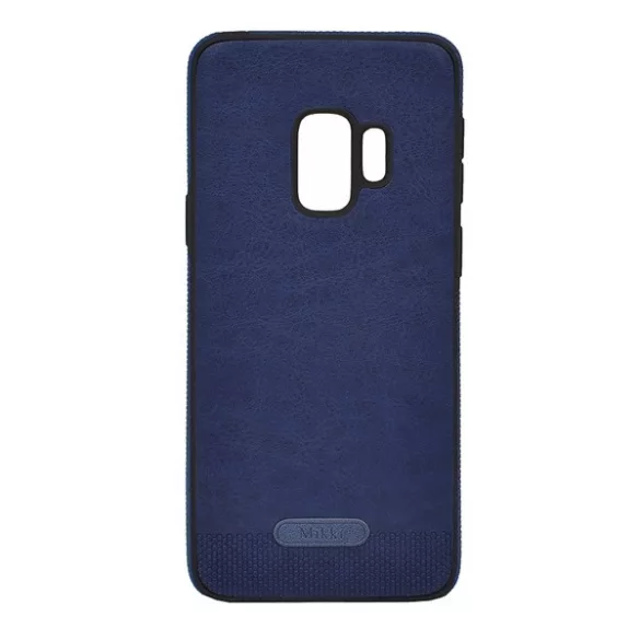 HUSĂ! - Husă silicon pentru telefon (ultra subțire, rezistent la impact mediu, efect de piele) albastruSamsung Galaxy S9 (SM-G960)
