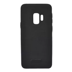   HUSĂ! - Husă silicon pentru telefon (ultra subțire, rezistent la impact mediu, efect de piele) negru Samsung Galaxy S9 (SM-G960)