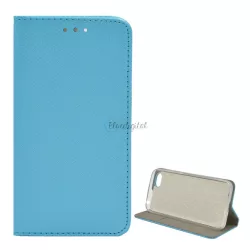   HUSĂ! - Carcasa in picioare, efect piele (FLIP, deschidere laterala, functie suport de masa, model romb) ALBASTRU DESCHI Huawei Y5 2018 (Y5 Prime 2018), Honor 7S