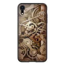   HUSĂ! - Cadru din silicon de protecție pentru telefon NILLKIN GEAR (BUMPER, rezistență medie la impact, spate din sticlă călită, model roată) MARO Apple iPhone XR 6.1