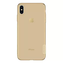   HUSĂ! - Protector de telefon din silicon NILLKIN NATURE (0,6 mm, ultra-subțire) GOLD BROW Apple iPhone XS Max 6,5