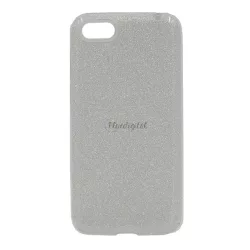   HUSĂ! - Protectie de telefon din silicon (interior din plastic, spate lucios) ARGENTIU Huawei Y5 2018 (Y5 Prime 2018)