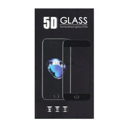   Sticlă de protecție pentru ecran (adeziv complet 5D, curbat, aderă pe toată suprafața, rezistent la zgârieturi, 0,33 mm, 9H) NEGRU Huawei Y5 2018 (Y5 Prime 2018), Honor 7S