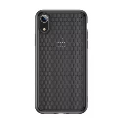   HUSĂ! - BASEUS BV protector de telefon din silicon de a doua generație (model împletit) NEGRU Apple iPhone XR 6.1